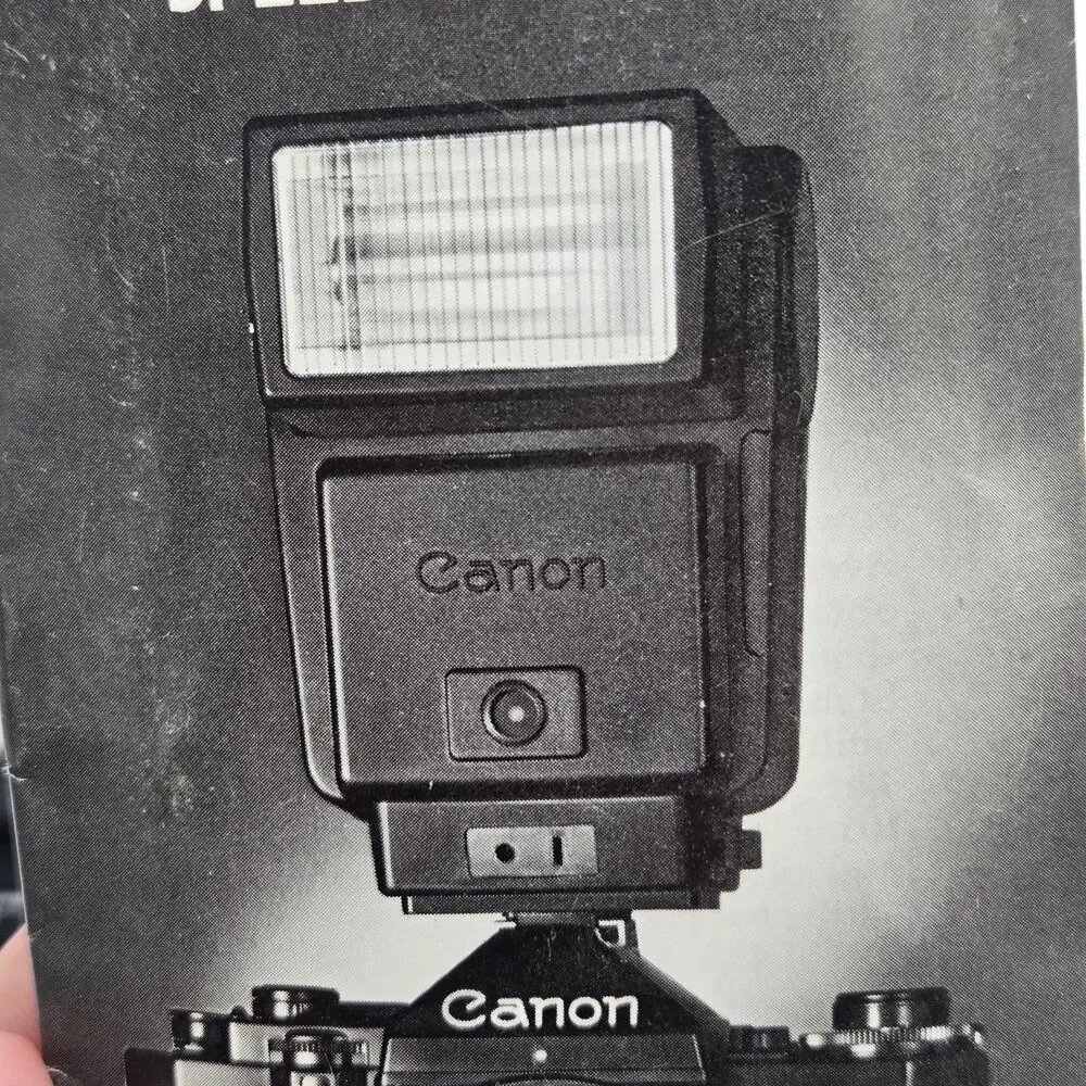 Vintage Canon Speedlite 199A Shoe Mount Camera Flash Carrying Case Manual WORKS